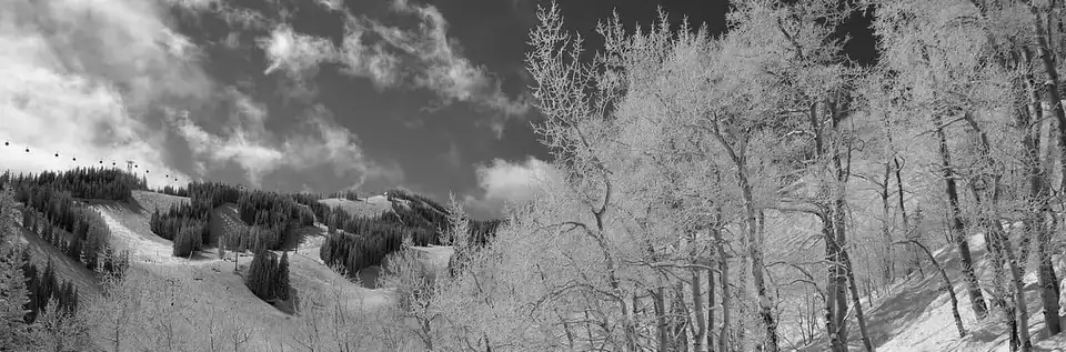 Aspen Mountain ski slopes above Aspen, Colorado